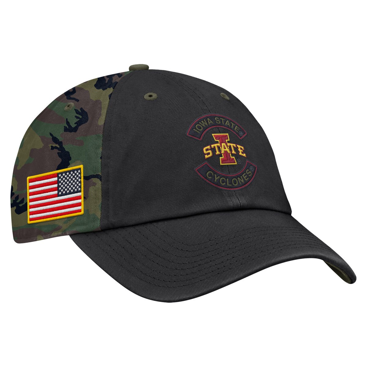 Nike I-State Black & Camo Military Appreciation 2025 Adjustable Hat